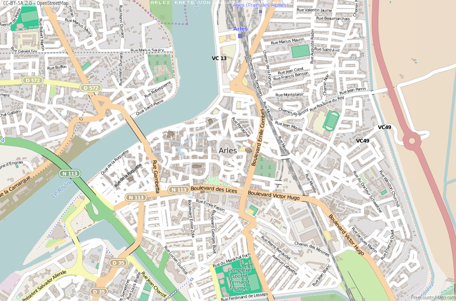Karte Von Arles Frankreich