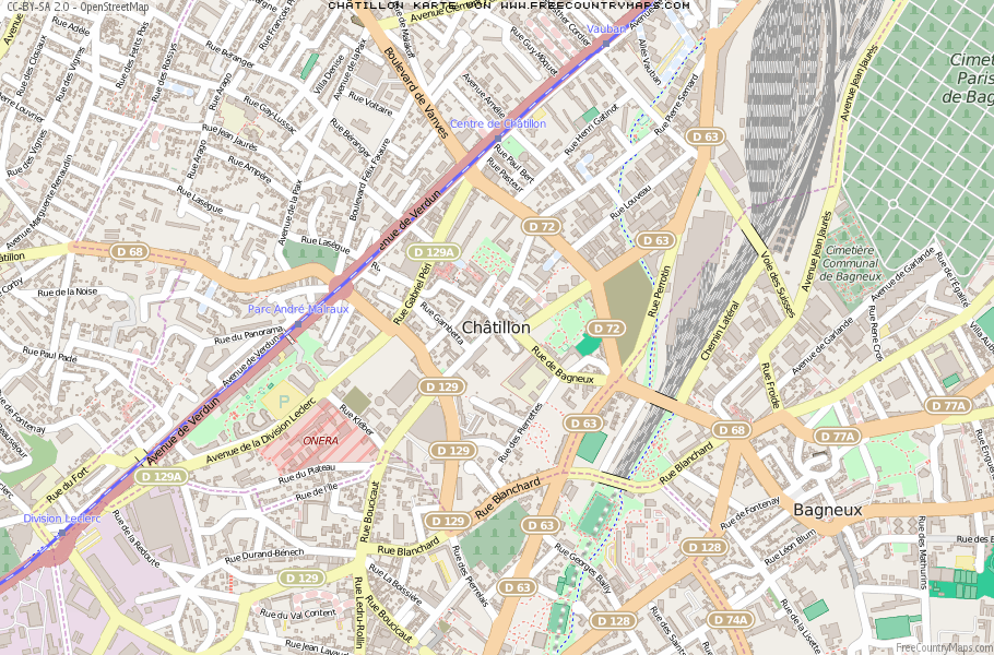 Karte Von Châtillon Frankreich
