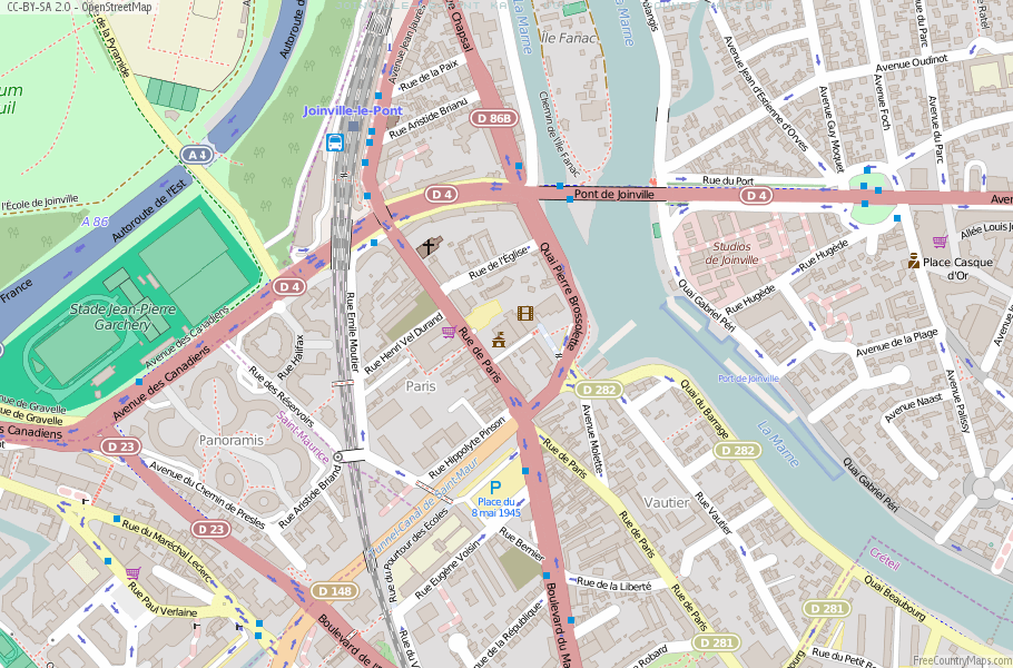 Karte Von Joinville-le-Pont Frankreich