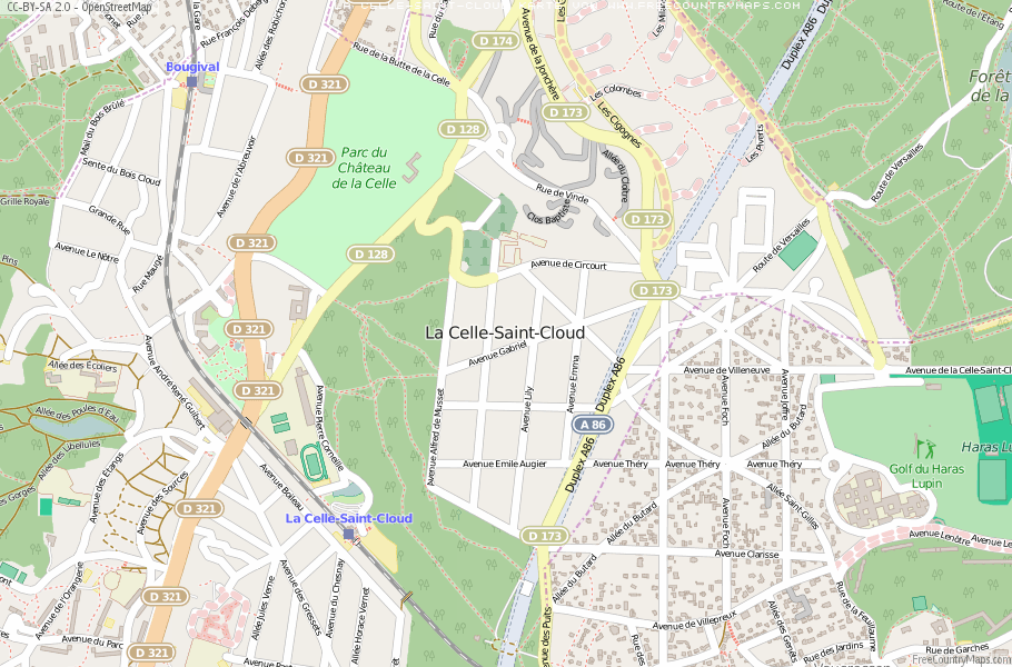 Karte Von La Celle-Saint-Cloud Frankreich