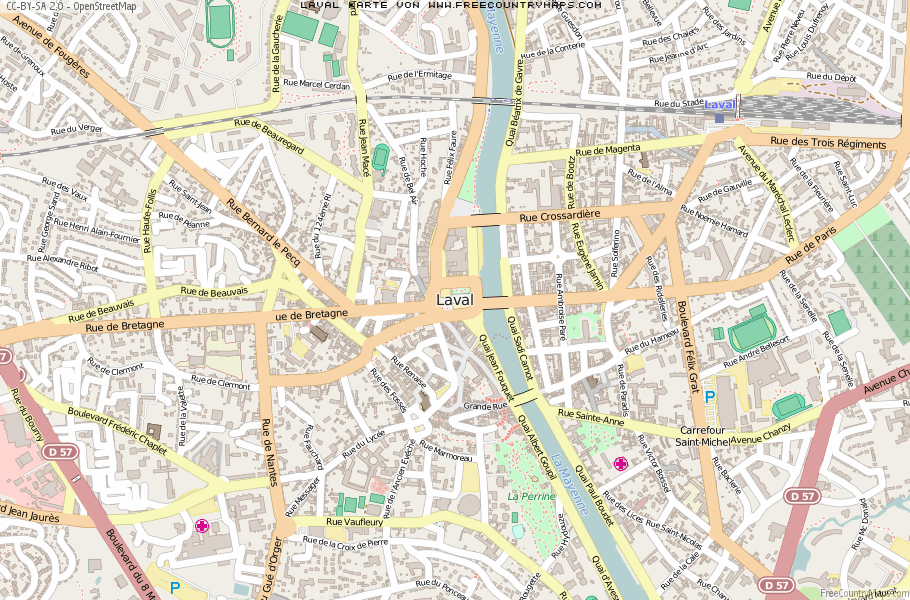 Karte Von Laval Frankreich