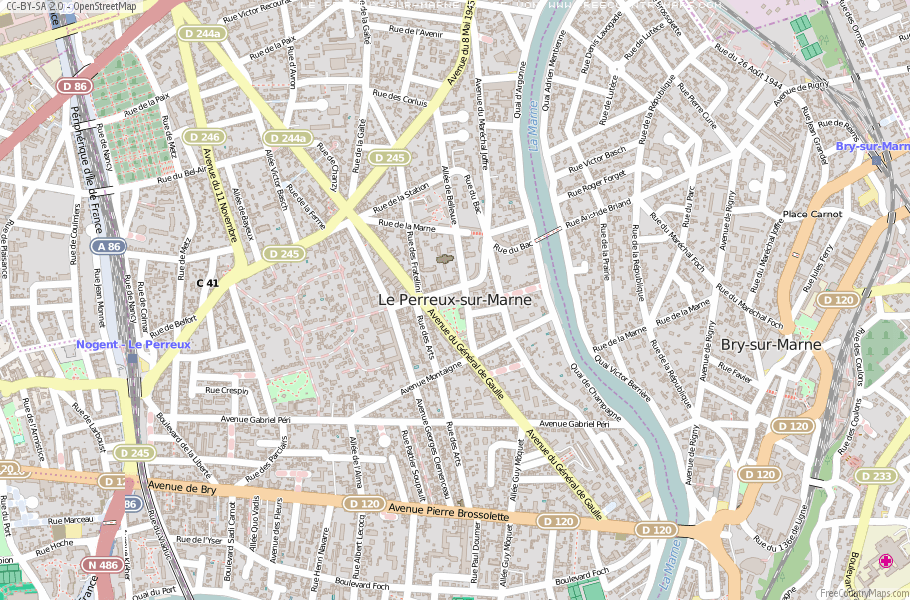 Karte Von Le Perreux-sur-Marne Frankreich