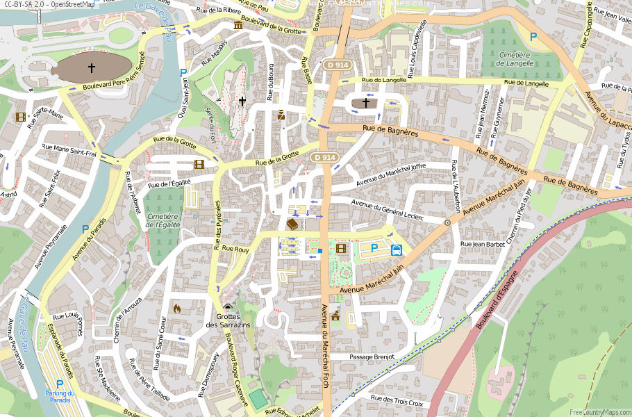 Karte Von Lourdes Frankreich