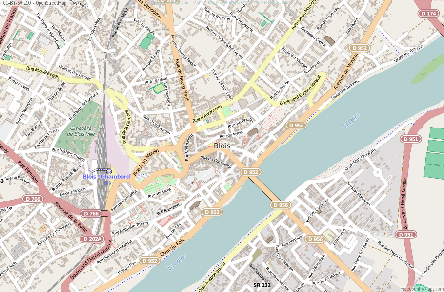 Karte Von Blois Frankreich