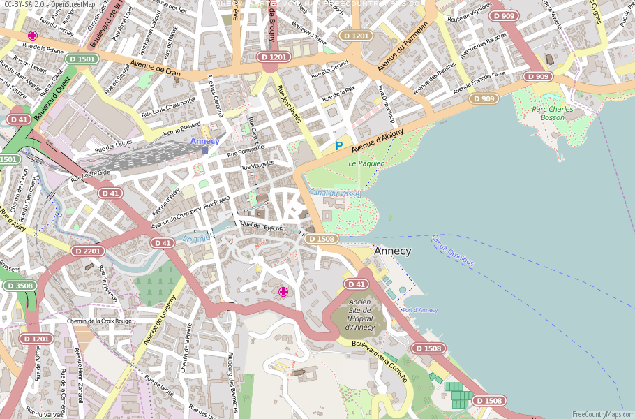 Karte Von Annecy Frankreich