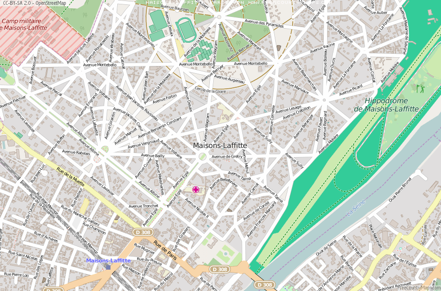 Karte Von Maisons-Laffitte Frankreich