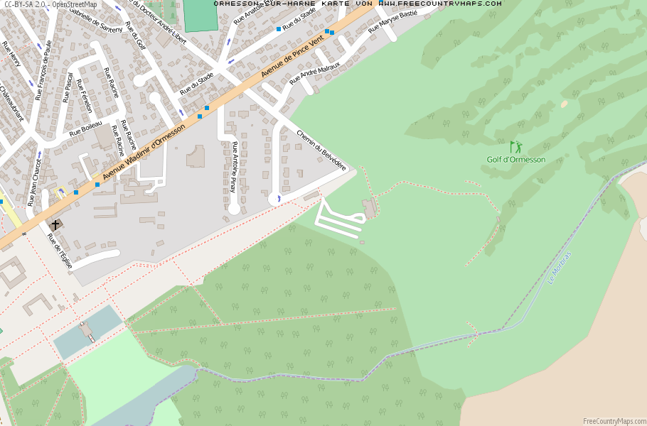 Karte Von Ormesson-sur-Marne Frankreich