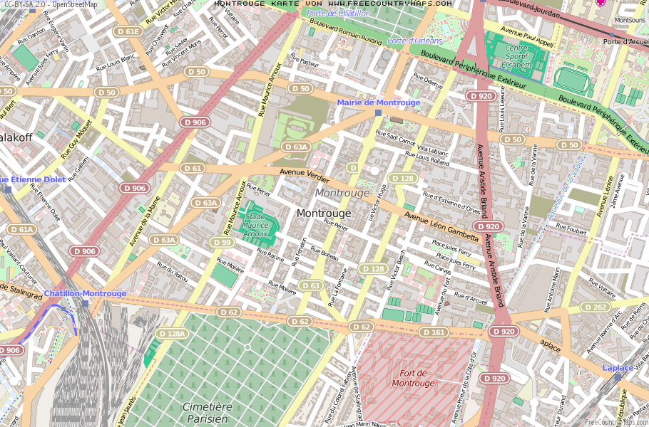 Karte Von Montrouge Frankreich