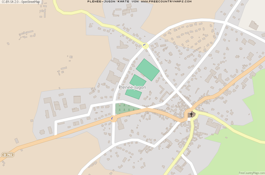 Karte Von Plénée-Jugon Frankreich
