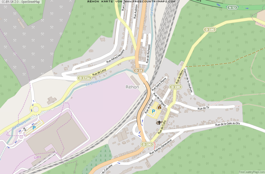 Karte Von Réhon Frankreich