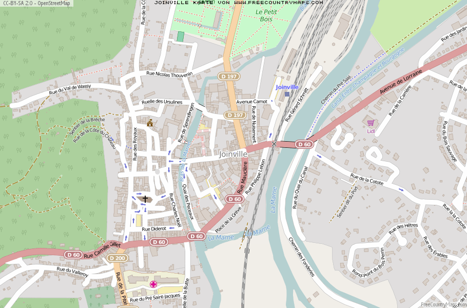 Karte Von Joinville Frankreich