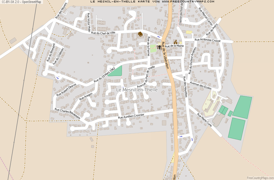 Karte Von Le Mesnil-en-Thelle Frankreich