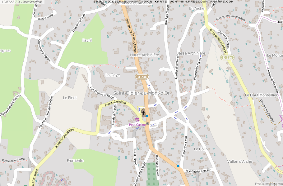 Karte Von Saint-Didier-au-Mont-d