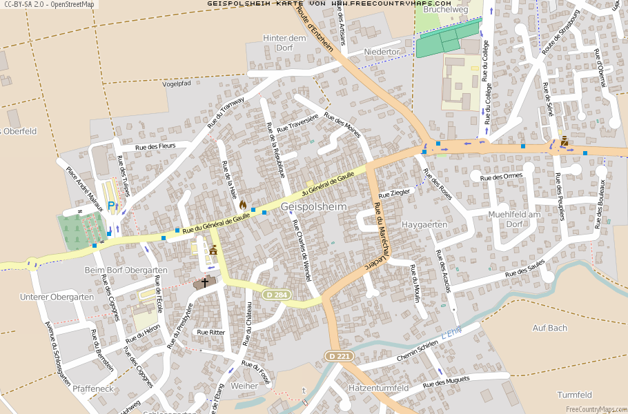 Karte Von Geispolsheim Frankreich