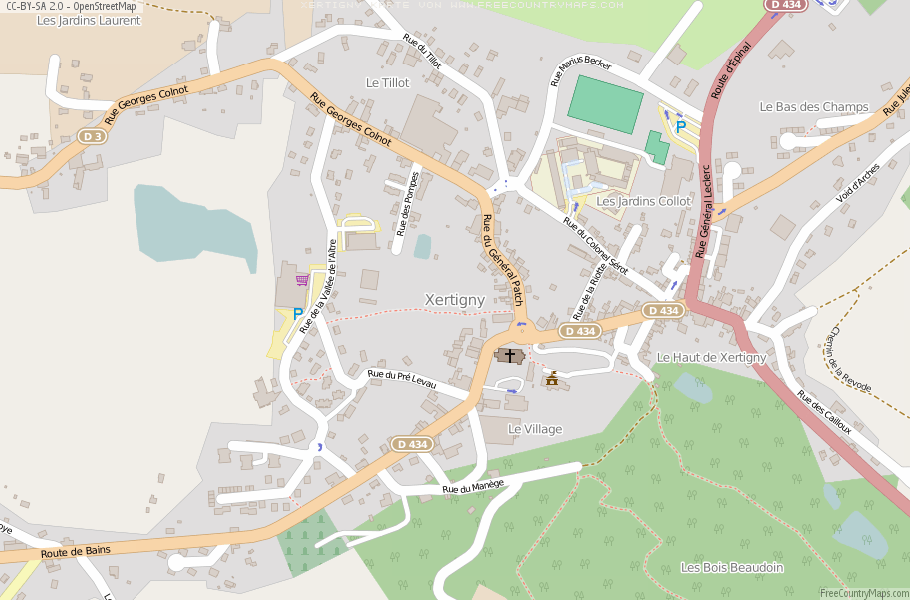 Karte Von Xertigny Frankreich