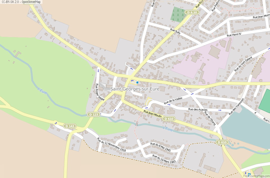 Karte Von Saint-Georges-sur-Eure Frankreich