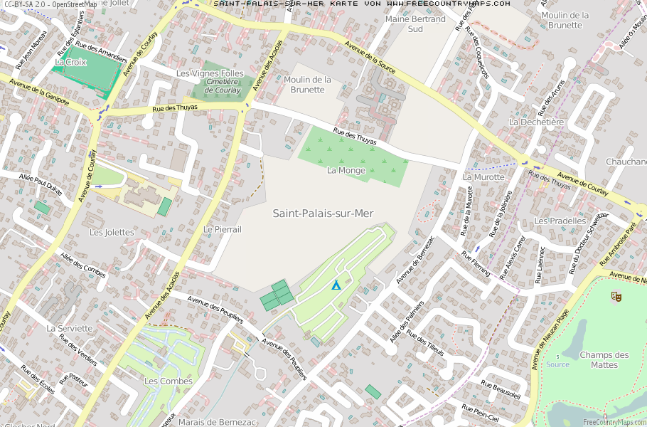 Karte Von Saint-Palais-sur-Mer Frankreich