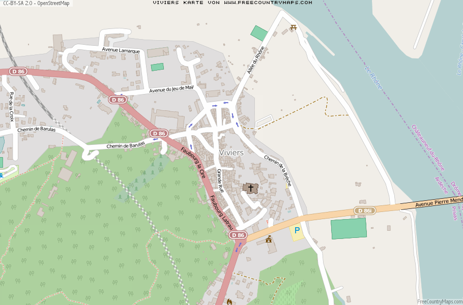 Karte Von Viviers Frankreich