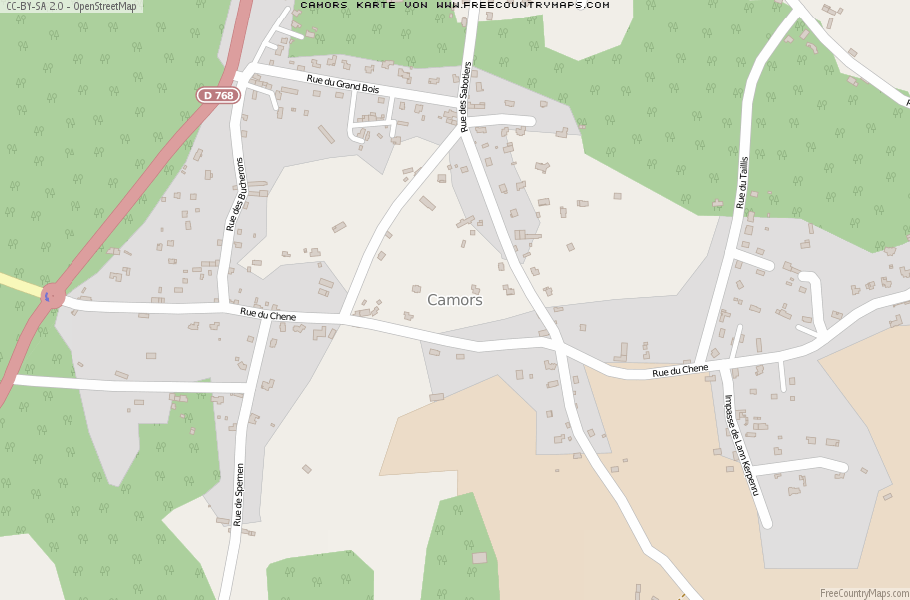 Karte Von Camors Frankreich