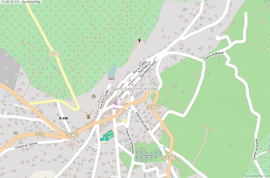 Karte Von Saint-Saturnin-lès-Apt Frankreich