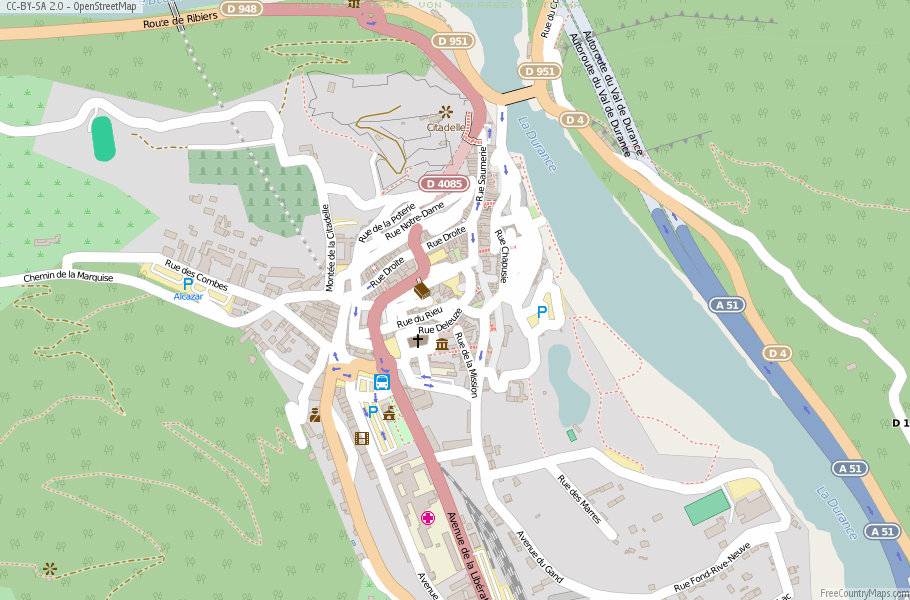 Karte Von Sisteron Frankreich
