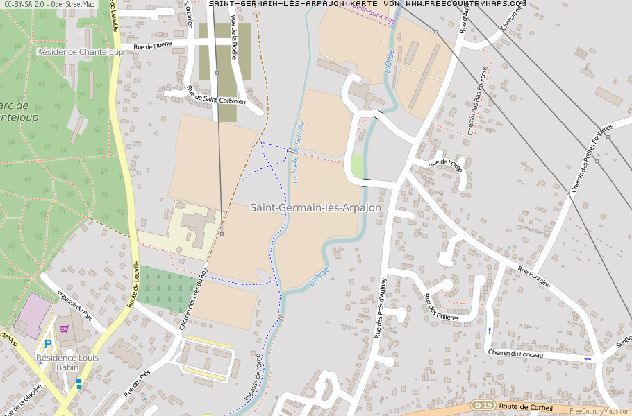 Karte Von Saint-Germain-lès-Arpajon Frankreich