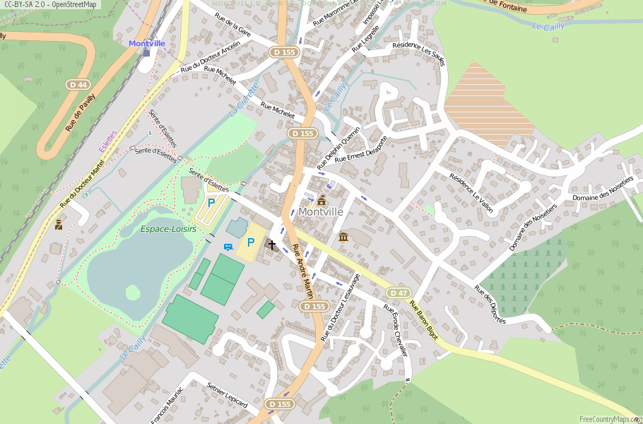 Karte Von Montville Frankreich