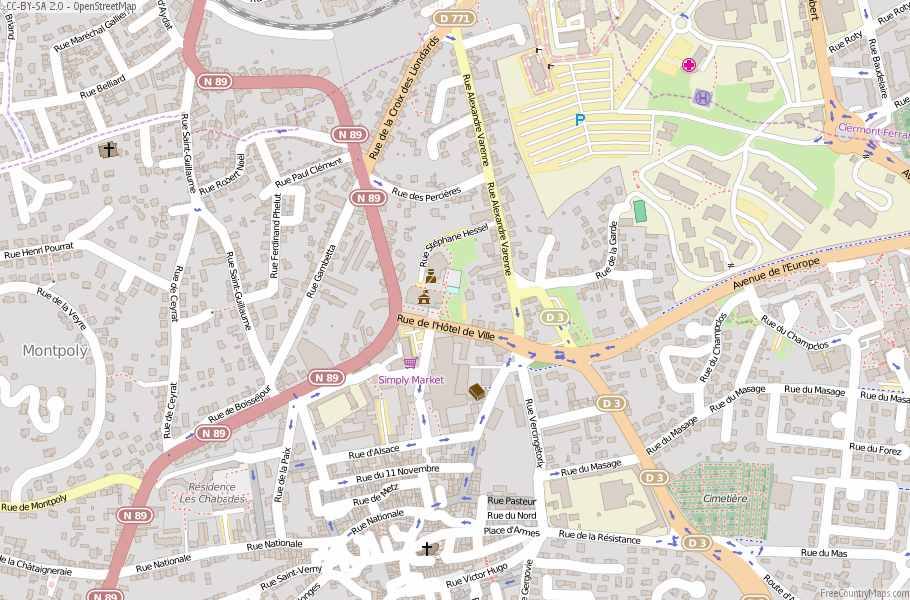 Karte Von Beaumont Frankreich