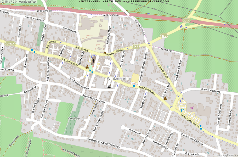 Karte Von Wintzenheim Frankreich