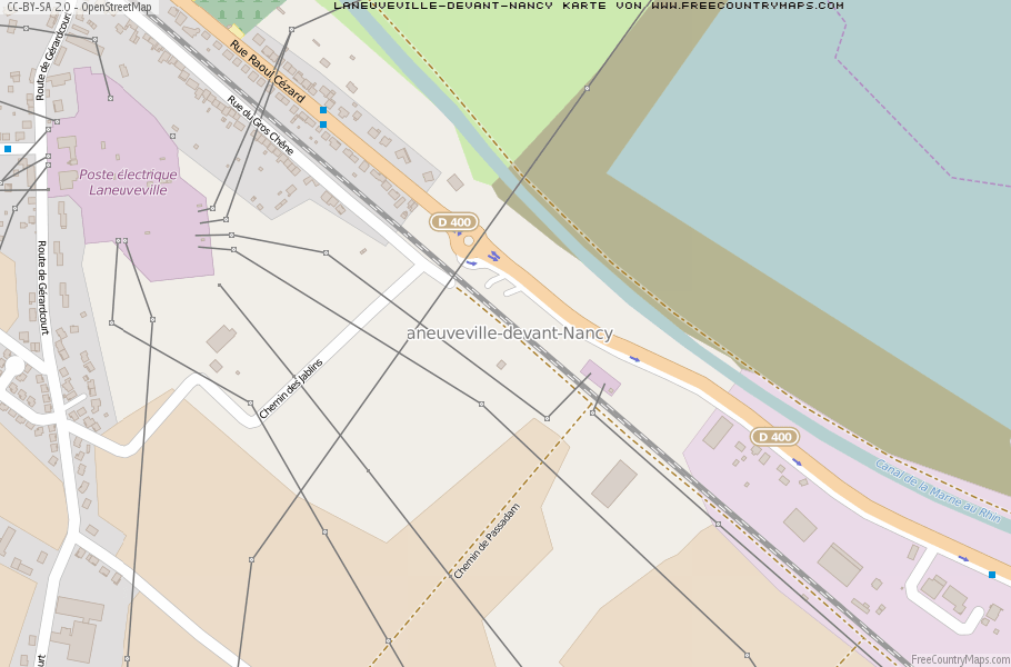 Karte Von Laneuveville-devant-Nancy Frankreich