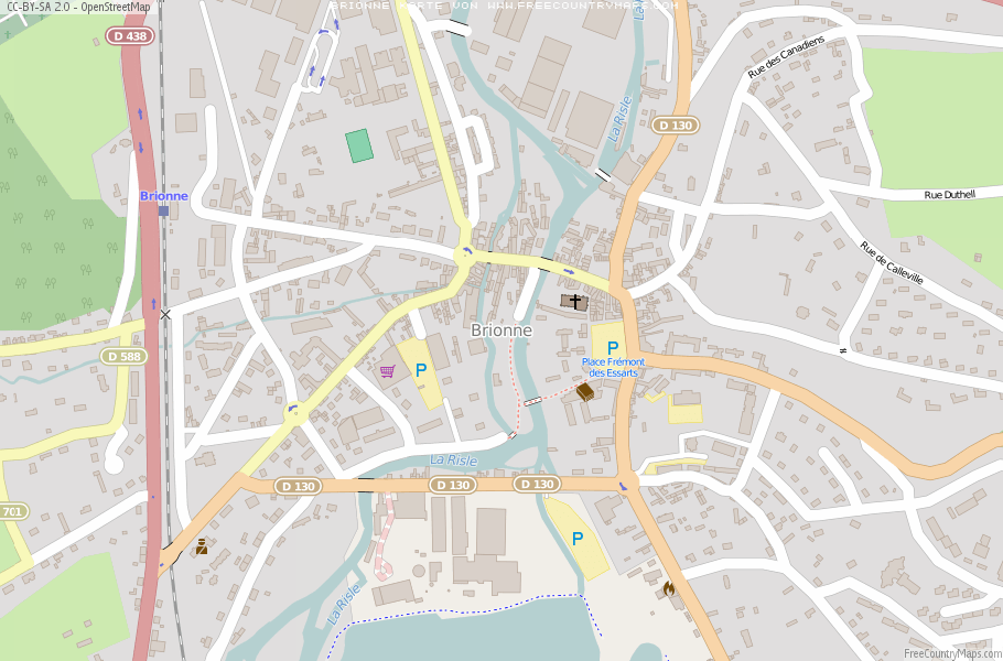 Karte Von Brionne Frankreich