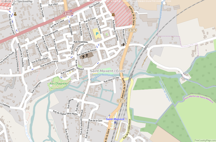 Karte Von Saint-Maixent-l