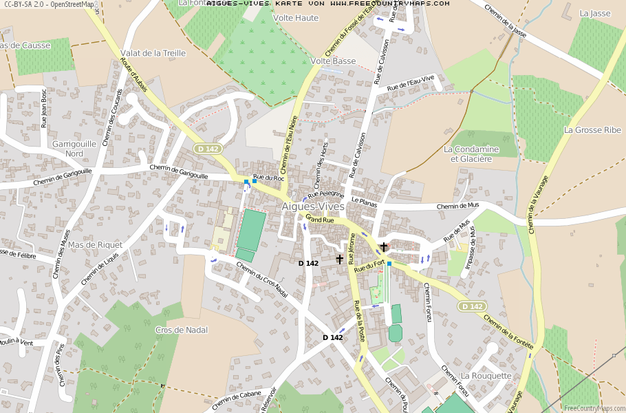 Karte Von Aigues-Vives Frankreich