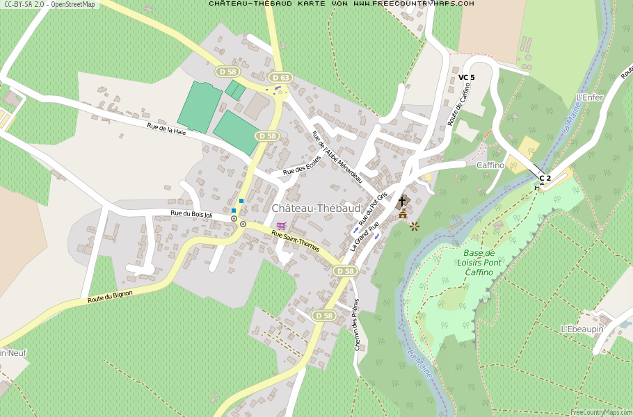 Karte Von Château-Thébaud Frankreich