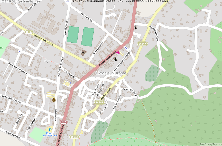 Karte Von Livron-sur-Drôme Frankreich