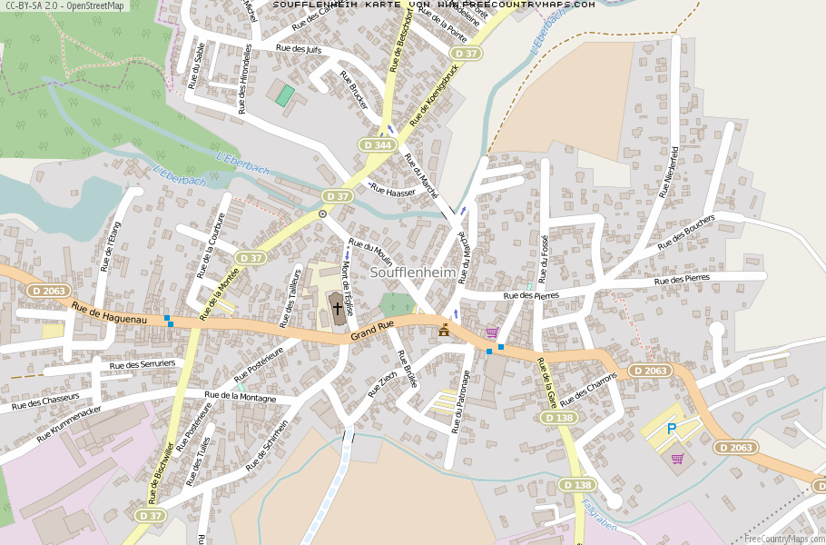 Karte Von Soufflenheim Frankreich