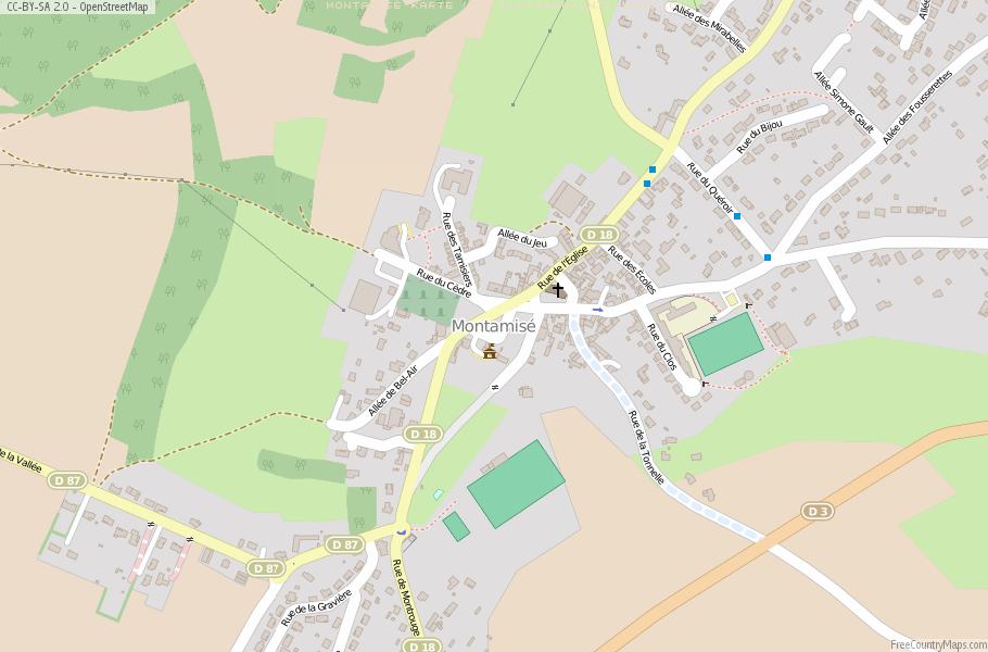 Karte Von Montamisé Frankreich