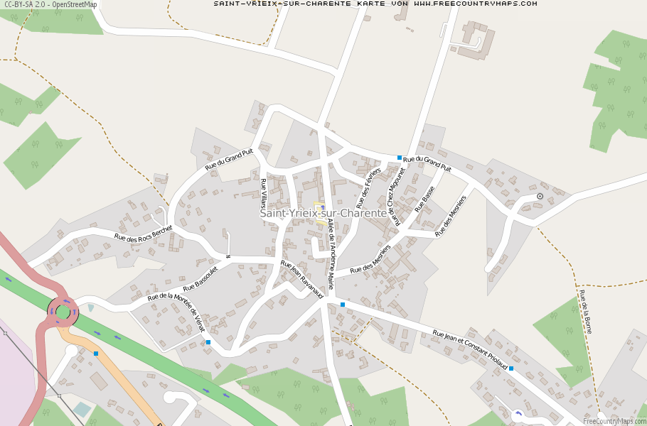 Karte Von Saint-Yrieix-sur-Charente Frankreich