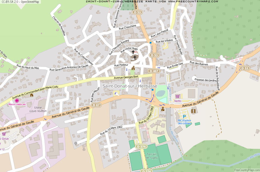 Karte Von Saint-Donat-sur-l