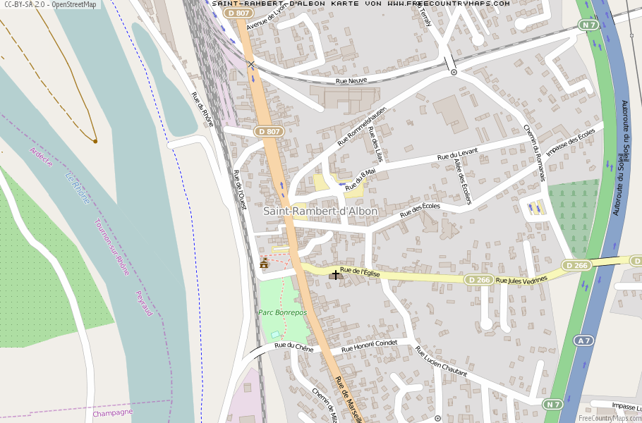 Karte Von Saint-Rambert-d