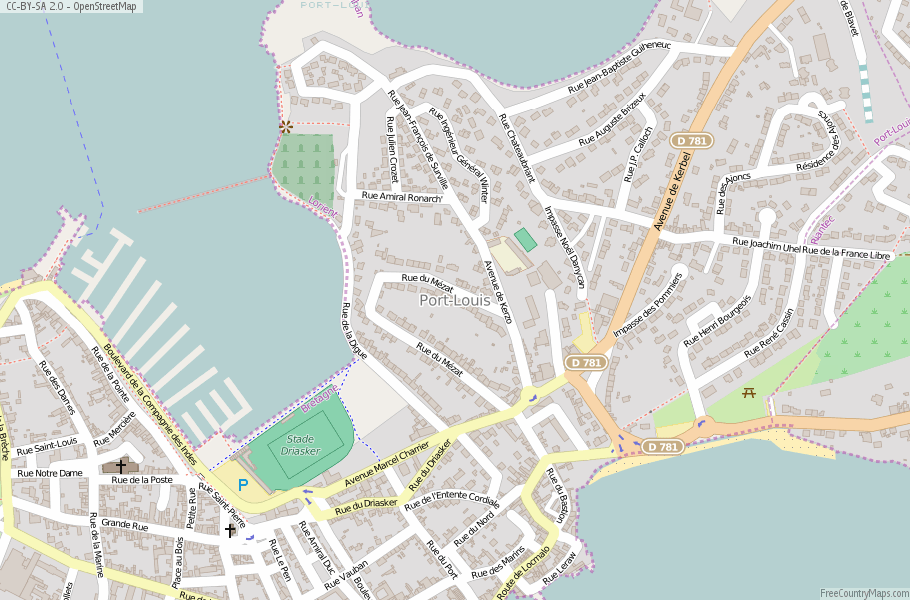 Karte Von Port-Louis Frankreich