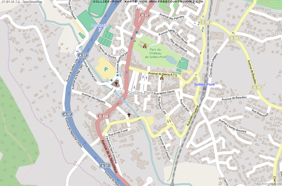 Karte Von Solliès-Pont Frankreich