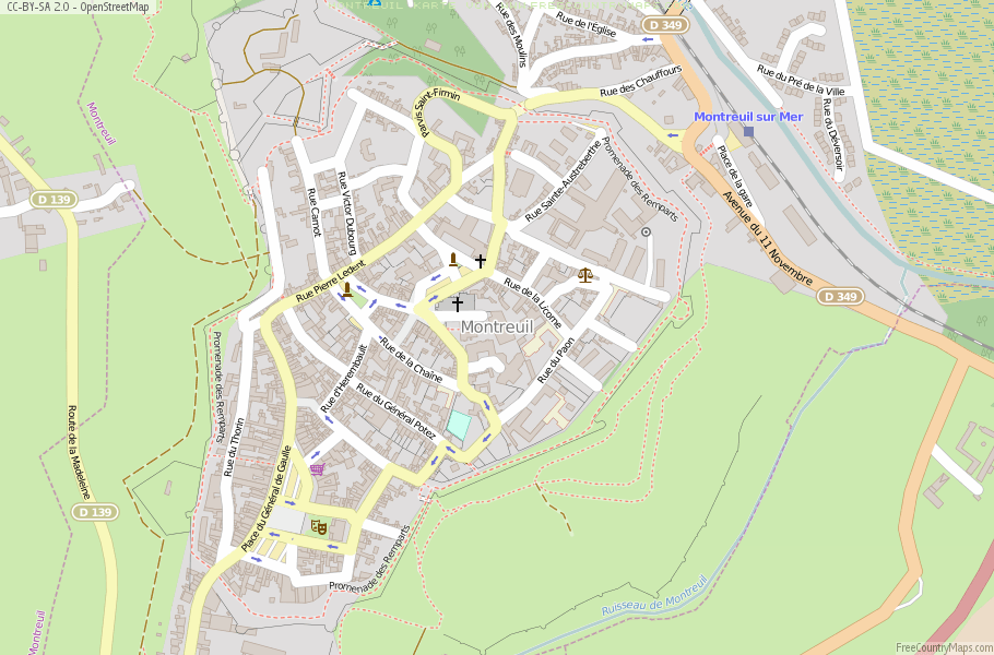 Karte Von Montreuil Frankreich