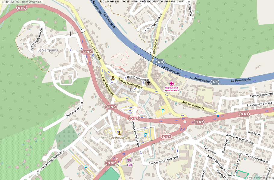 Karte Von Le Luc Frankreich