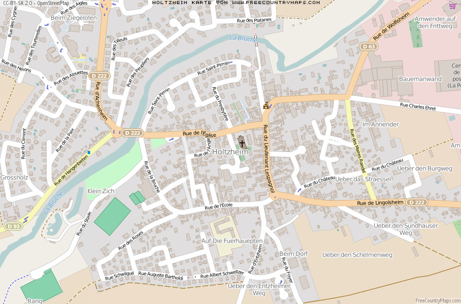 Karte Von Holtzheim Frankreich
