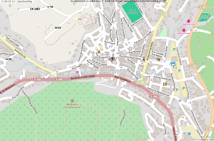 Karte Von Clermont-l