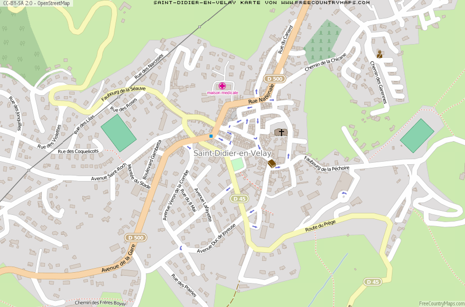 Karte Von Saint-Didier-en-Velay Frankreich