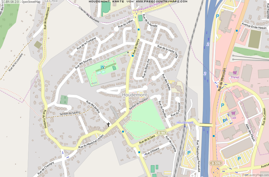 Karte Von Houdemont Frankreich