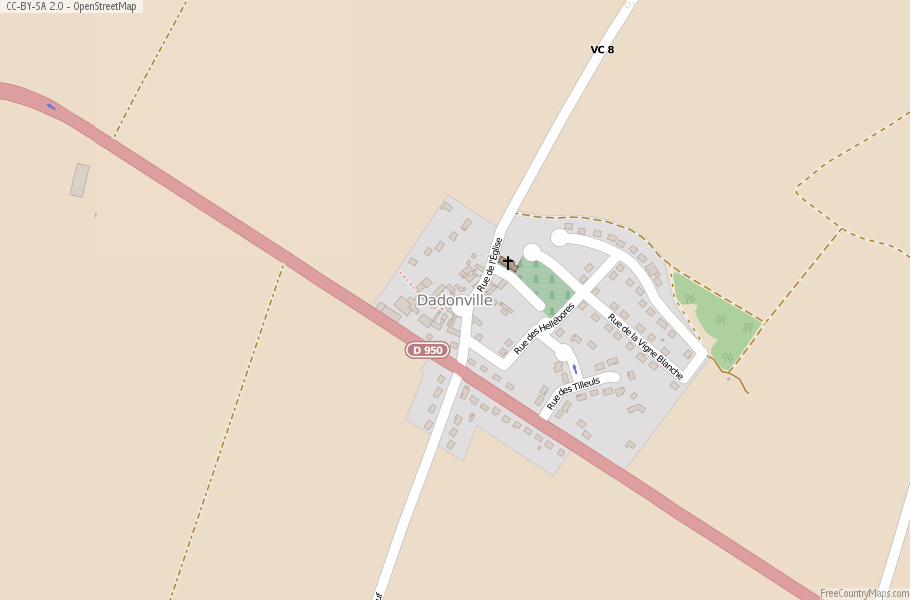Karte Von Dadonville Frankreich