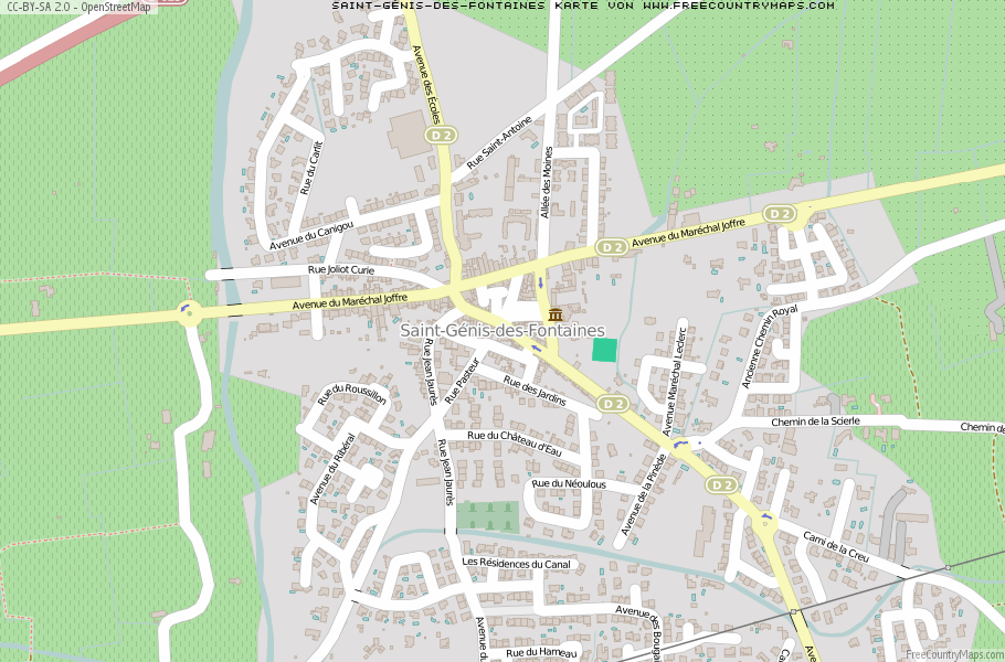 Karte Von Saint-Génis-des-Fontaines Frankreich